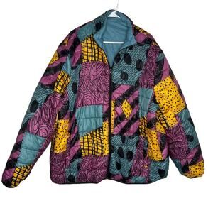 Disney Nightmare Before Christmas Sally Reversible Puffer Jacket Size XXL
